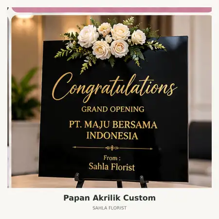 Papan Bunga Akrilik Sarmi